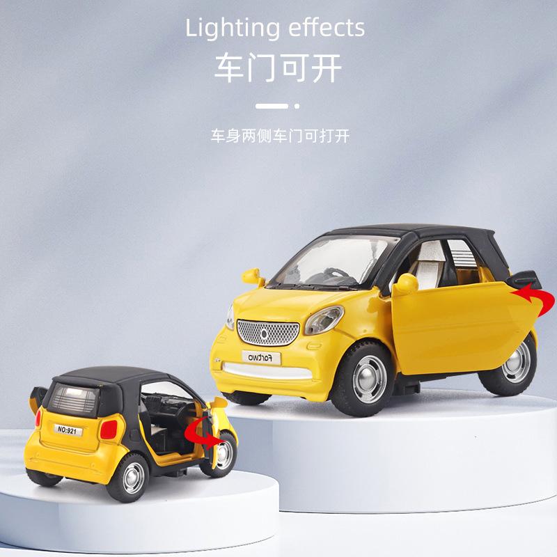 1:32 Mercedes Benz Smart Mini Alloy Metal Diecast Model Cars Boy High Simulation Miniature Holiday Present Home Trendy Ornaments