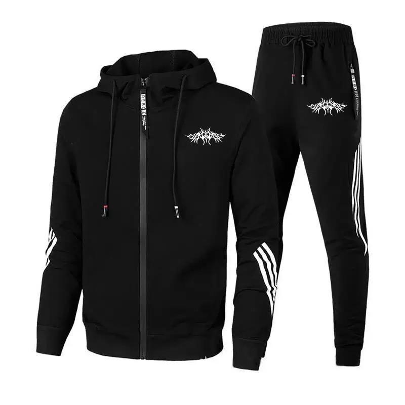 Women's Zipper Suits Hooded Jacket and Sweatpants 2 Pieces Set Women's Zipper Sports Suit Athletic Tracksuit