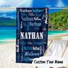 Custom Name Your Name Art Design Microfiber Beach Towel Super Soft & Absorbent for Bath, Beach, Travel  Bath Time Accessory, Fan Gifts