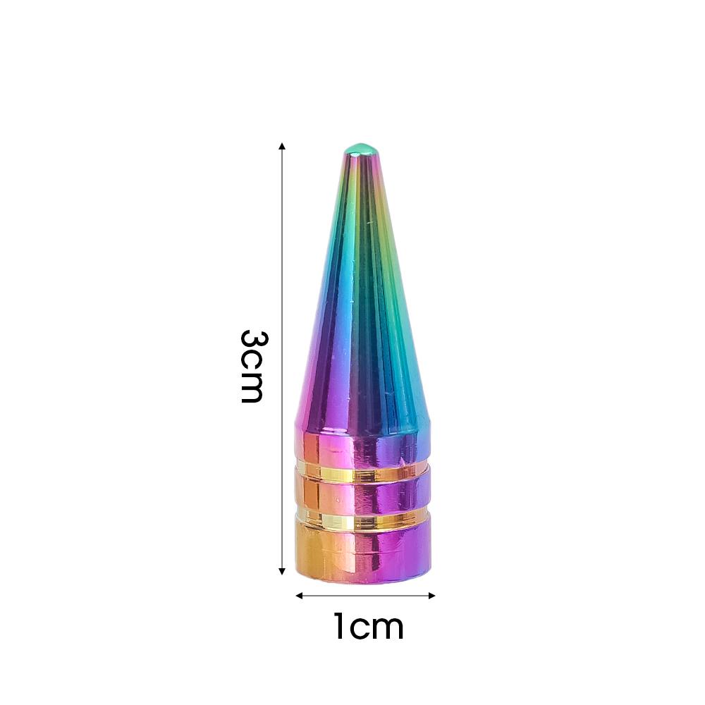 Car Tire Valve Caps Colorful Metal Valve Dust Cover Auto Motorcycle Bike Wheel Valve Stems Caps Car Styling Modified Accessories