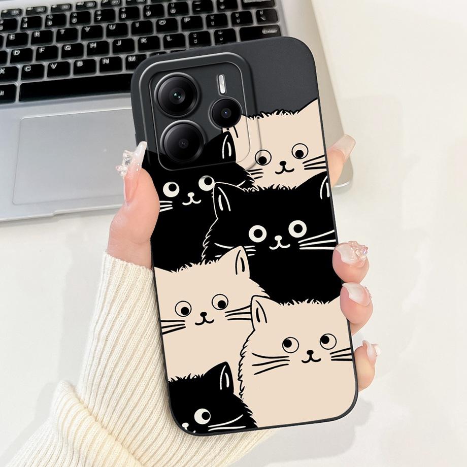 For Xiaomi Redmi Note 14 Pro Plus / Redmi Note 14 14s Note14 Pro Phone Case Silicone Soft Back Cover Dragon Cat Flower Butterfly