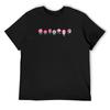 Pink Flower Power T-Shirt Rapper Graphic Tees Kawaii Clothes Mens Tall T Shirts