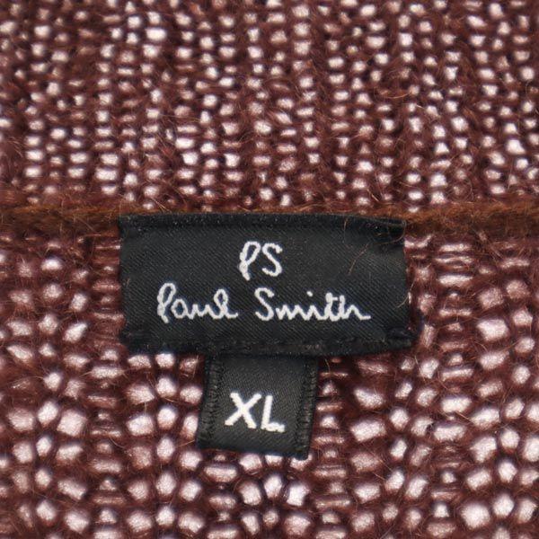 Paul Smith Mohair Mix Long Sleeve V Neck Knit XL Brown Men's Used