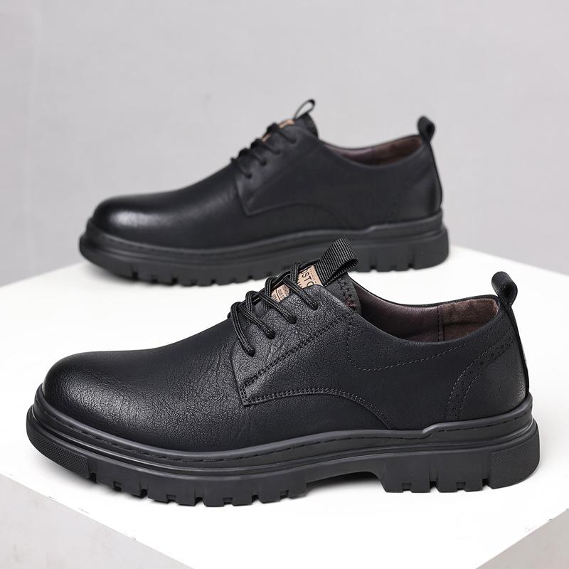 Men's shoes new cowhide soft-soled leather shoes men's trend versatile four-season wedding shoes 2025