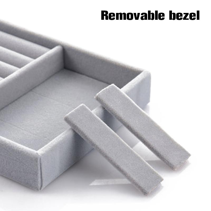 Przenośny biżuteryjny pierścionek z biżuterią Organizer Box Uchwyt na tacę Kolczyk Biżuteria