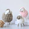 Mini Felt Sheep Figurines Miniatures Wool Felt Lamb Cute Toys Desktop Decor Home Furnishings Cute Table Ornament
