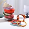European & American Retro High-End Semi-Transparent Oval Resin Bracelet for Girls