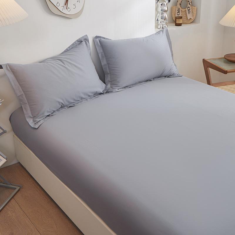 New Cotton Pure Cotton 13372 Solid Color Twill Jet Mattress Plain Mattress Protective Cover Non-slip Sheet Mattress