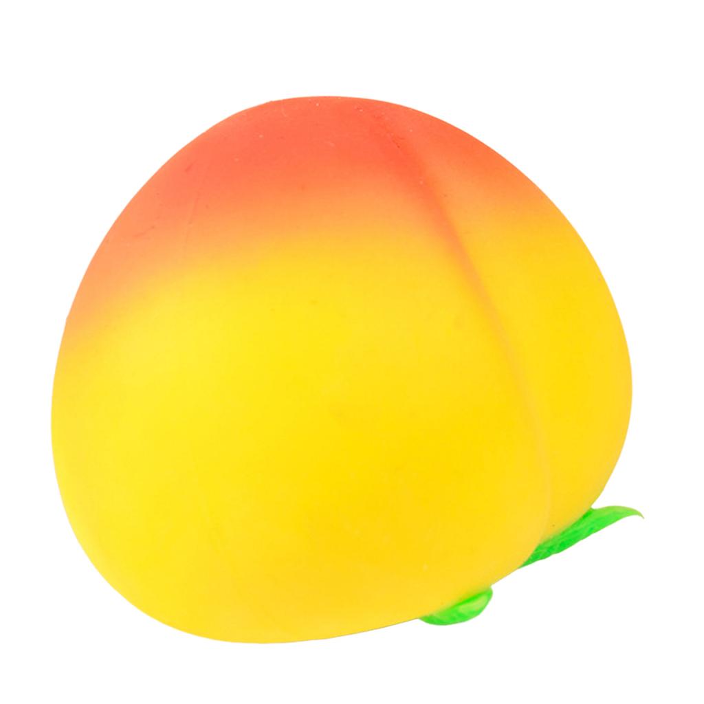 Fidget Toy Cartoon Peach PU Squishy Slow-Rising Stress Relief Kawaii Kids Squishies Toys Fruit Squeeze Balls Gift for Kids