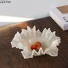 Lovely Flower Bud Shape Fruits Bowl Storage Tray Creative Glass Plates Hotel Restaurant Fruit Plate Kitchen Dessert Cutlery
