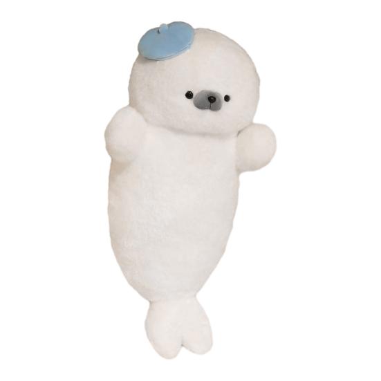 Seal Plush Doll Soft Stuffed Animal Pillow for Sleep & Anxiety Relief 70cm Cute Hugging Toy for Kids Adults Long Body Pillow for Bed Sofa