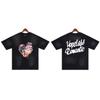 2025 Summer New AMIRI Hopeless Romantic Wash Water Spray Color Men's and Women's Loose High Quality Cotton Plus-size T-shirt