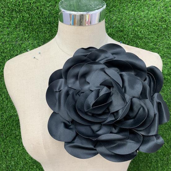 Toppa ricamata con fiori 3D, decorazione fai da te per maglioni, camicette, accessori per abbigliamento, abiti da festa e matrimonio.