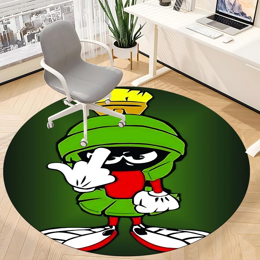 1pc Looney Tunes Marvin The Martian Office Round Area Rug, Under Office Chairs Bedroom Living Room Home Decor A1022297