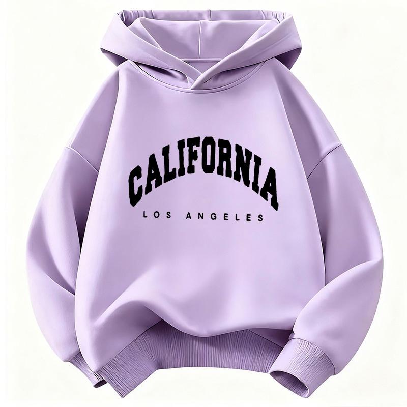 California Los Angeles Letter Printed Sweatshirt Kids Cat Children's Hoodie Fashion Casual Hoodies for Boys Girls