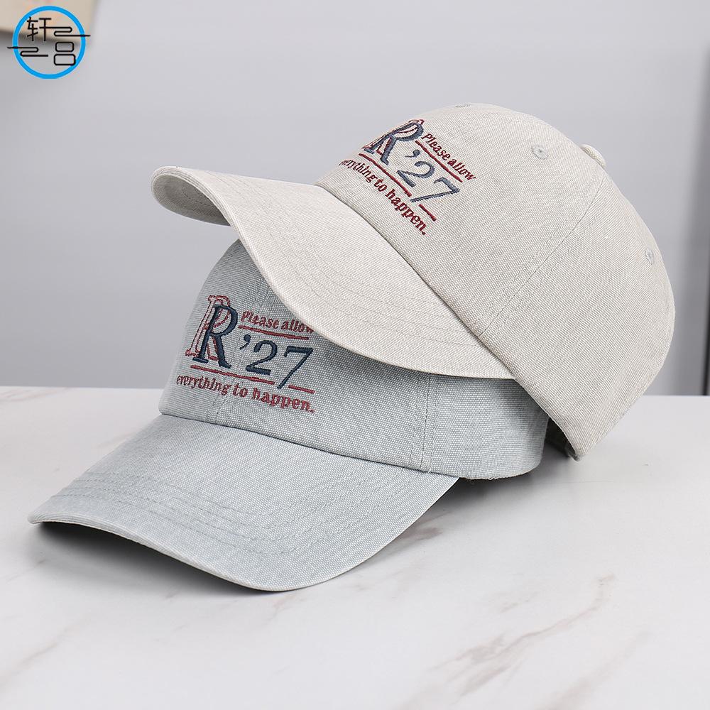 New Trendy Brand Retro Spring and Autumn Fashion Versatile Cap Outdoor Sports Sunshade Sun Protection Letter Embroidery Baseball Cap