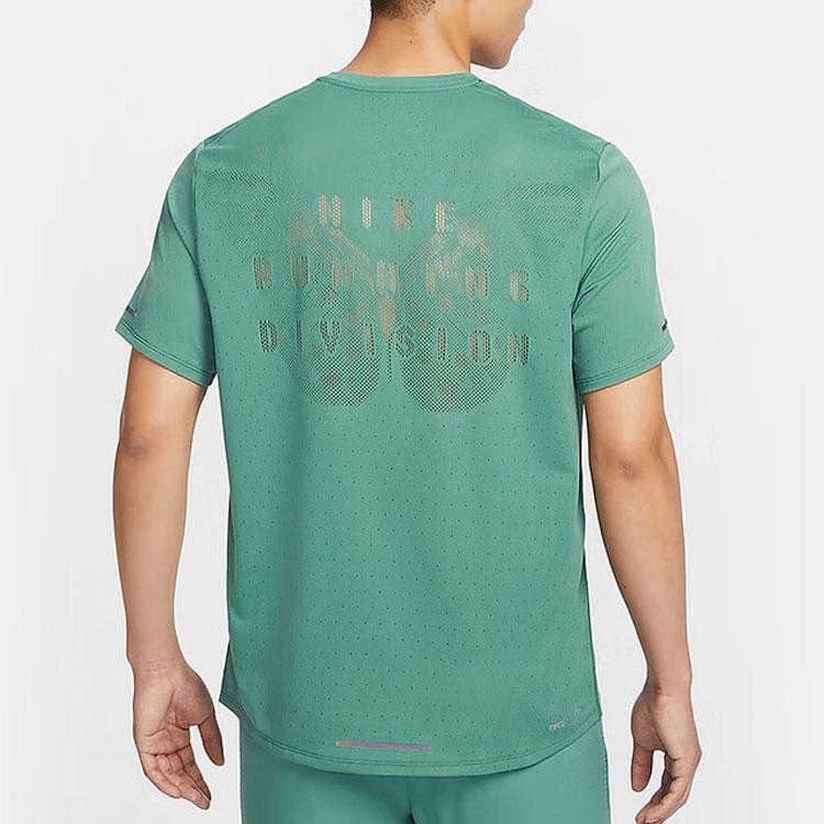 Nike T Shirts Men's Green Crew Neck Moderate FQ3092-361
