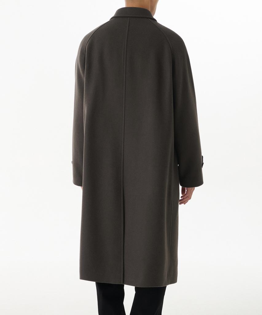 Musinsa Standard Wool Blend Oversized Muff Balmacaan Coat [Khaki Brown]