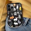 Bunny Rabbits Soft Phone Case for iPhone 17 Air 16e Pro max 15 Pro 13 14 Plus 11 12 MagSafe Magnetic Coque