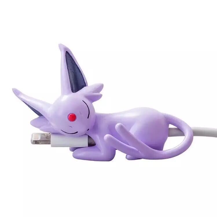 Pokémon Pikachu Eevee Squirtle Character Data Cable Protector Fashion Cartoon Character USB Charging Cable Bite Protector Toy