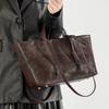 Women's Oil Wax Cowhide Genuine Leather Bag Lady Fashi Real Cowhide Bag Female Luxury Design High Capacity Commuting Handbag