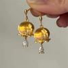 PANJBJ 925 Silver Bow Knot Earring for Women Texture Tassels Sweet Romantic Korean Jewelry Gift