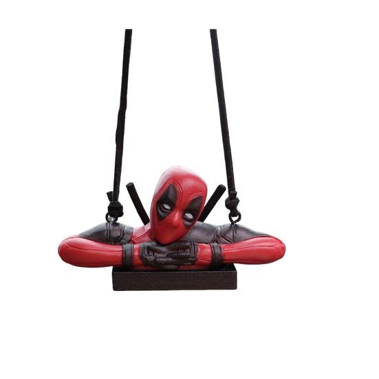 Anime Auto-Spiegel-Hängeanhänger Deadpool-Schmuck Auto-Funktions-Rückspiegel-Anhänger für Auto-Innenraum-Dekoration Weihnachtsgeschenk