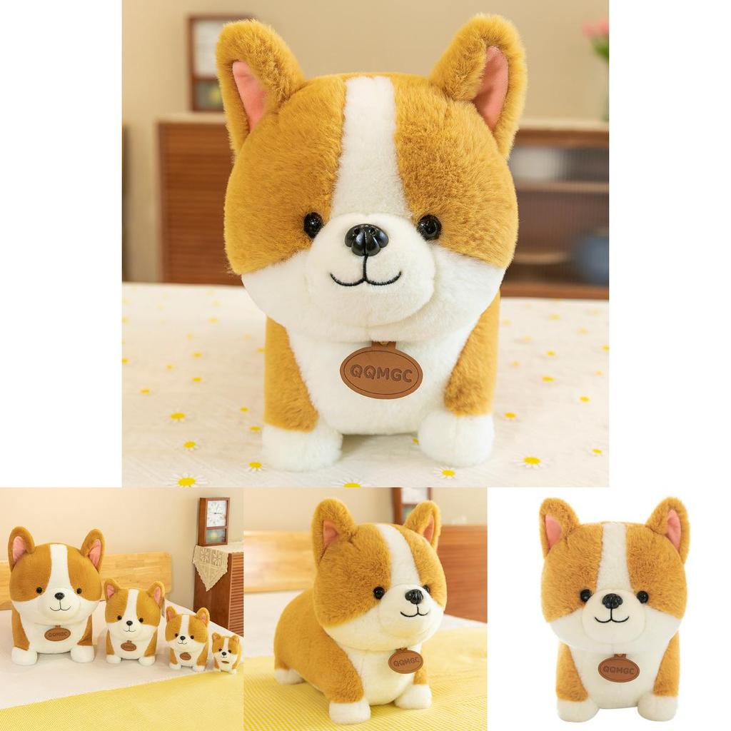 Imádnivaló Corgi plüssjáték Puha plüssállat Sárga kutyababa Tökéletes ajándék lányoknak