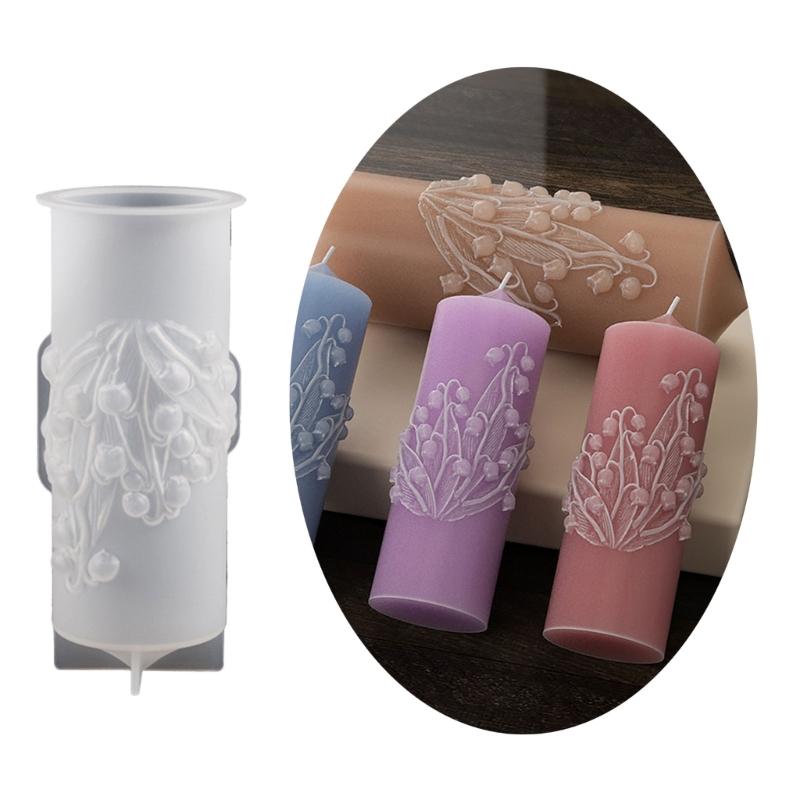 DIY Flower Cylinder Mold Resin Casting Mould Silicone Molds DIY Ornaments Temperature-resistant Resin Mould