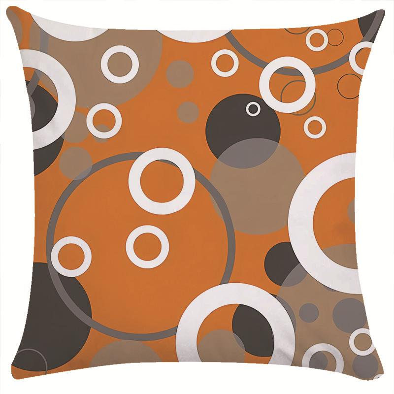 Housse de coussin géométrique ondulée irrégulière orange nordique Cadeau B&B Baie vitrée Dossier de canapé Chaise Housse de coussin