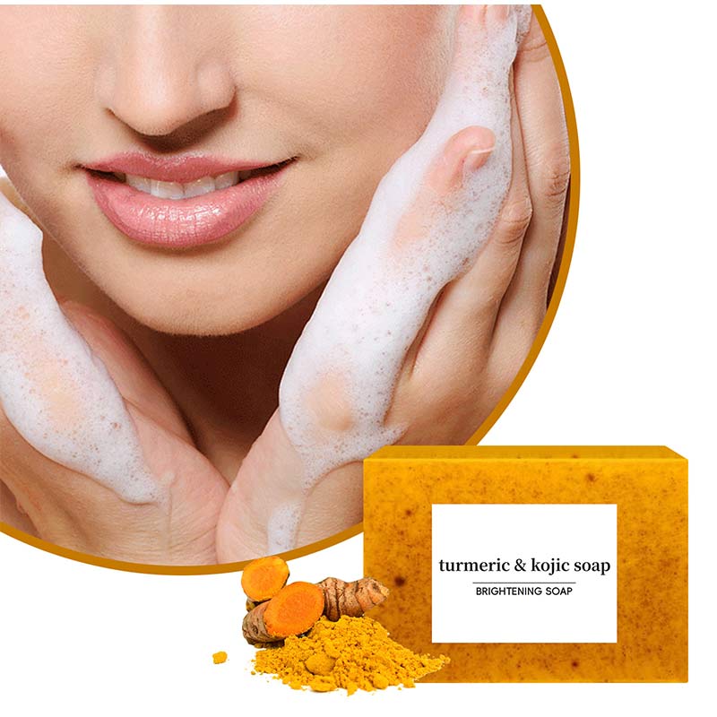 Savon de soin du corps au curcuma Savon Nettoie et élimine la graisse de la peau Contrôle de l'huile Prévient la peau sèche Savon de toilette Produits de soins du corps