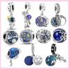 New 925 Sterling Silver Astronaut Moon Galaxy Charms Beads For Original Pendant Bracelet Jewelry Fashion For Women Gift