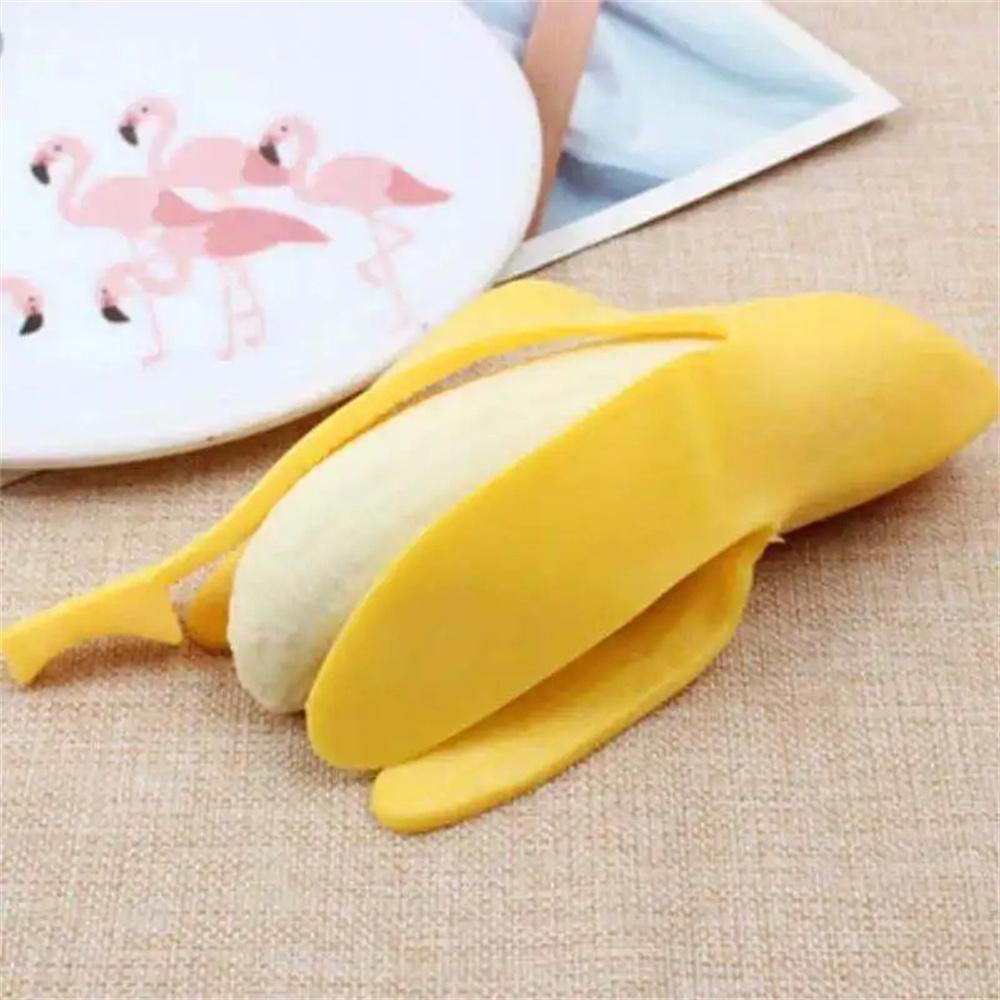 Jouet Banane Extensible Fidget Jouet Nouveauté Jouets Anti-Stress Banane Fausse Pelée Fruit Jouet Anti-Stress Cadeaux de Fête d'Anniversaire