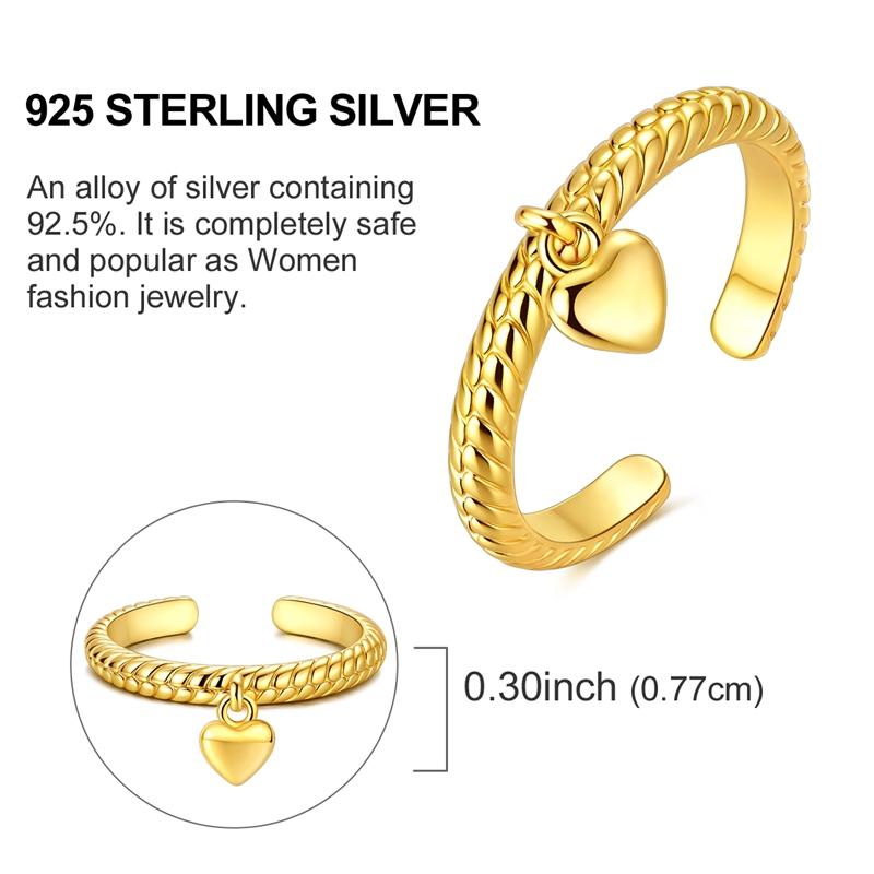 Ring copper Sparkling Gold Plated Heart Star Shape Moon Chain Ring Ideal For Women Man Girl Wedding Anniversary Part Ring Jewellery Gift