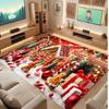 Weicher Kristall-Samt-Teppich mit Weihnachtsmotiv, individuell bedruckbar mit Namen & Text, rutschfester Bodenläufer für Schlafzimmer, Wohnzimmer