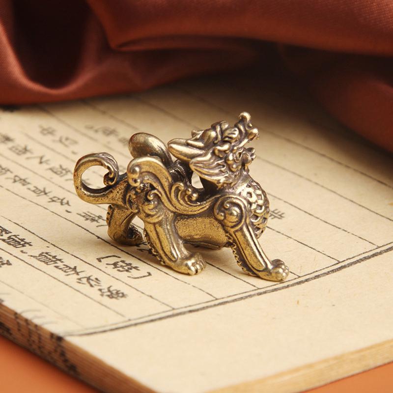 Statue Figurine Wealth Brass Decor Prosperity Chinese Style Ornament Fengshui