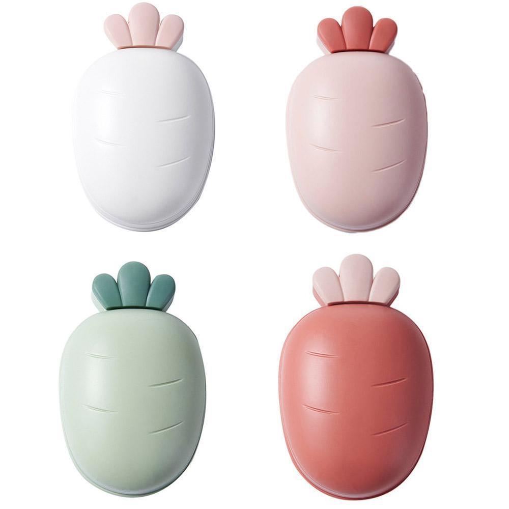 Soap Box Bathroom Accessories Dish Plate Cute Portable Carrot Fruits Soap Rack Home Shower Travel Hiking Holder Container