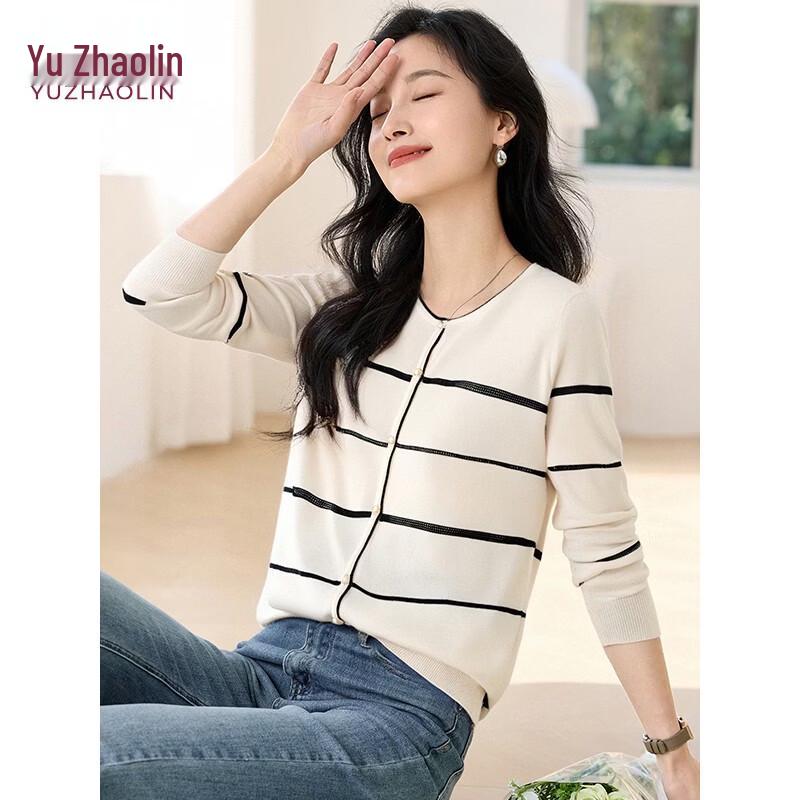 YUZHAOLIN Women's Striped Knit Cardigan