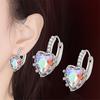 Super Sparkling Zircon Heart Shaped Earrings for Women for Fashion Style Wedding Party Jewelry Gifts Earings