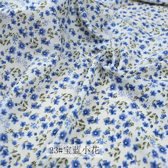 Floral Chiffon Fabrics Draped Soft Blouse Dress Clothing Fabric Korean Sweet DIY Handmade Needlework Apparel Materials Sewing