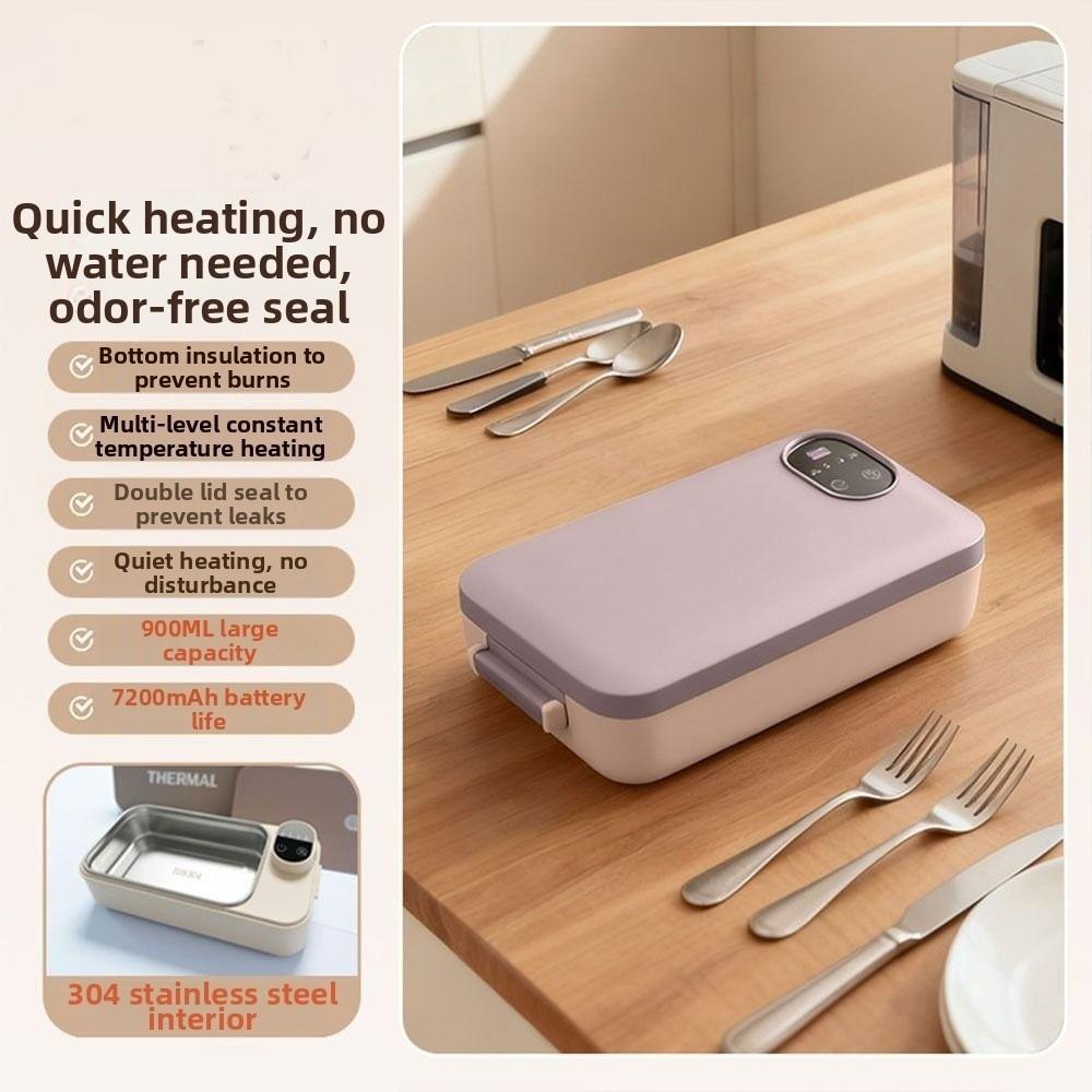 900ml Large Capacity Lunch Box Heater USB Charging Food Heater Fast Heating Insulation Food Container