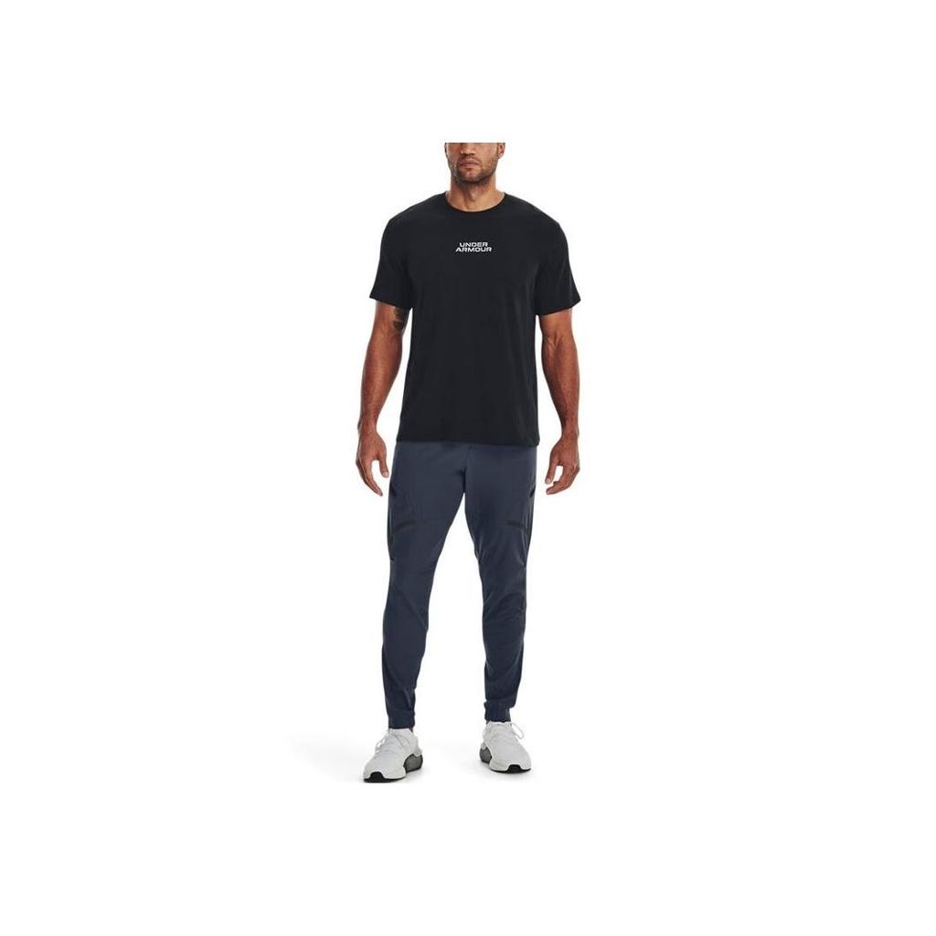Under Armour Solid Color Training Woven Jogger Pants Men Bottoms Black Gray 1352026-044