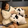 Cute Soft Cute Fat Cow Doll Square Simulation Black And White Cow Cloth Doll Bed Sleeping Doll Throw Pillow