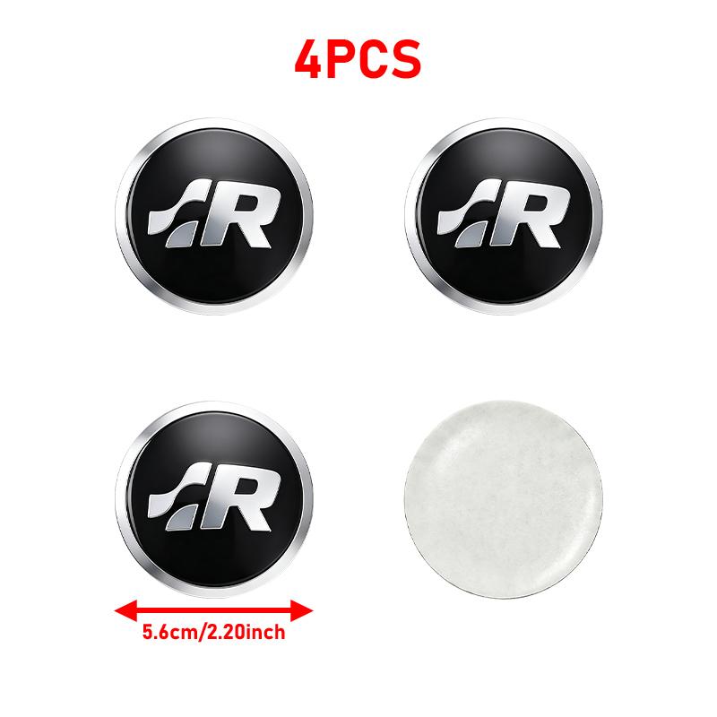 4Pc 56mm 60mm 65mm Car Logo Wheel Center Hub Caps Badge Sticker Emblem Decals For VW GTI Golf 6 Polo R-Line CC Passat Tiguan B7 EA1