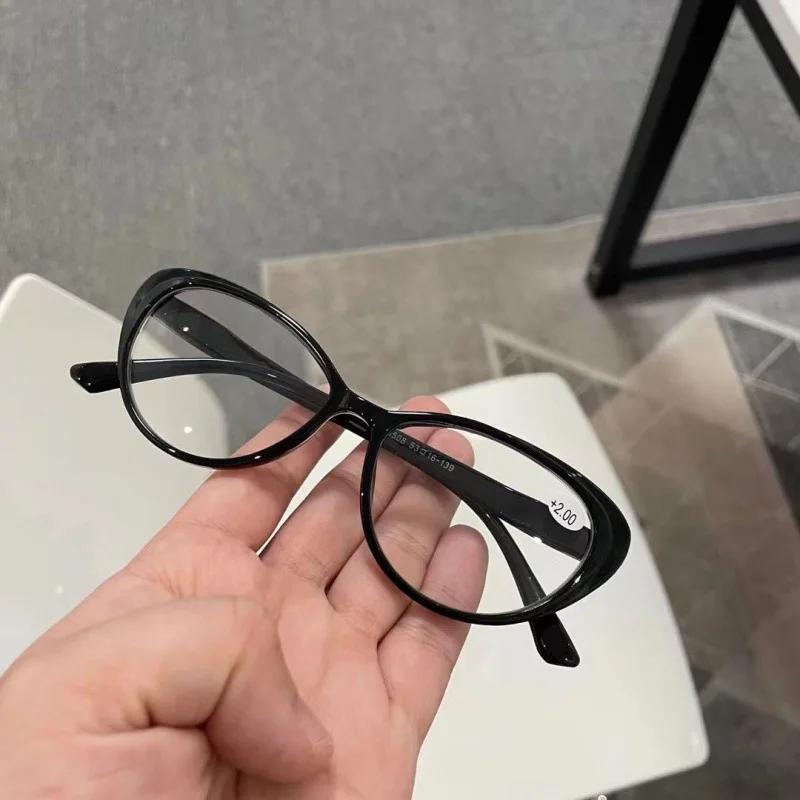 Women's Cat Eye Reading Glasses Vintage Classic Design Far Sight Eyeglasses Ladies Blue Light Presbyopia Eyewear +1.0 To +4.0