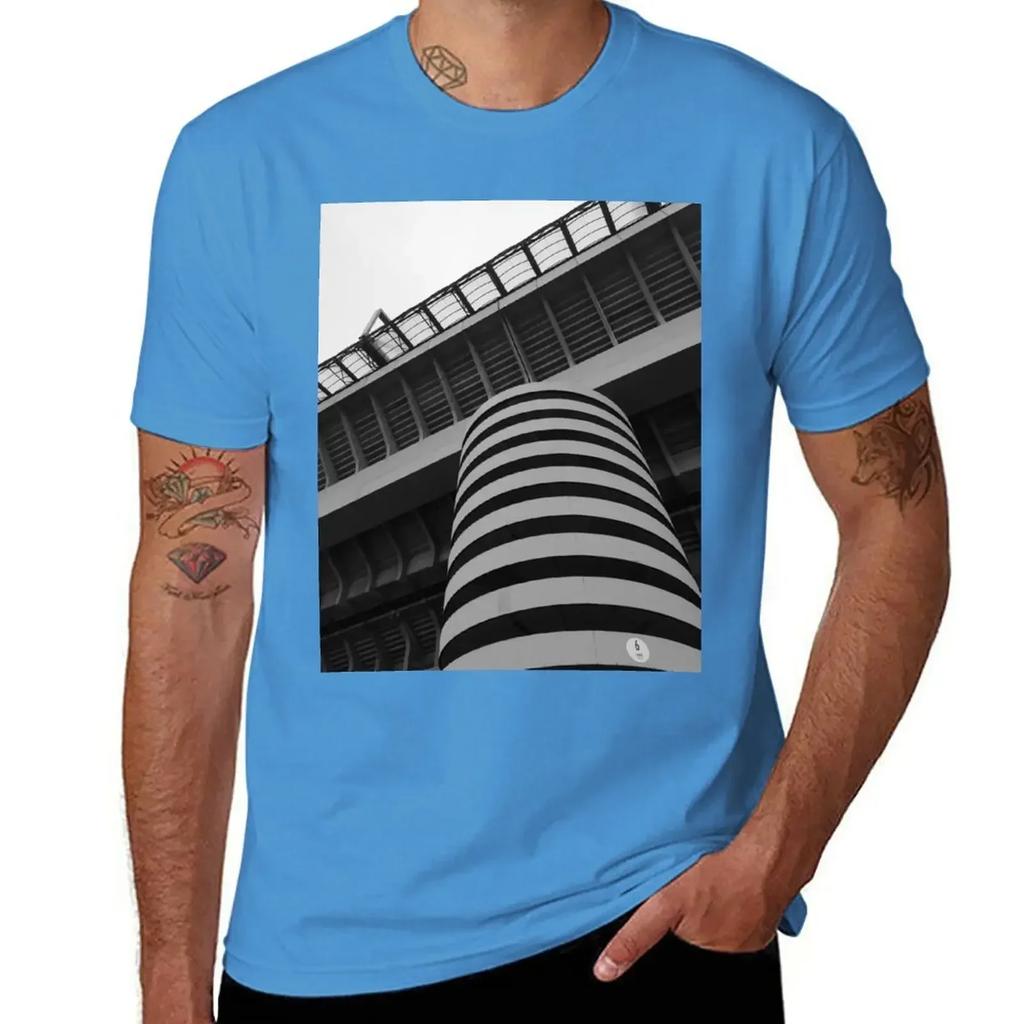 Kolumnen på San Siro-stadion - Giuseppe Meazza T-shirt snabbtorkande söta kläder estetiska kläder herr grafiska t-shirts anime