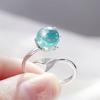 Adjustable Mermaid Tail Blue Rhinestone Bubble Finger Opening Women Ring Gift