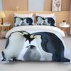 Adorable Mignon Pingouin Literie Ensemble 3 Pièces taille King size lit double ensemble de literie housse de couette en microfibre ou polyester ensemble de literie chambre d'enfant