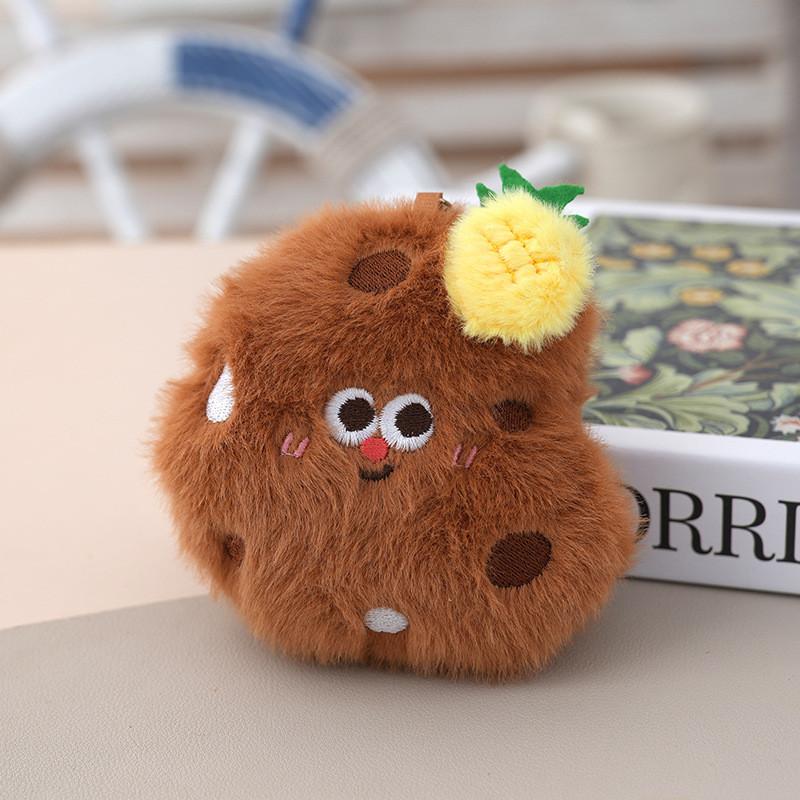 Charming Pizza Plush Toy Keychain With Soft Velvet For Kids Gift Idea