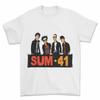 Sum 41 Band Members Caricature Funny Tee Shirt White Unisex S5xl Re460